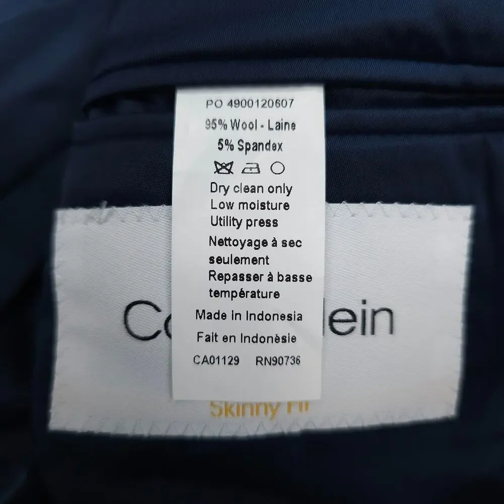 Calvin Klein measurements laid